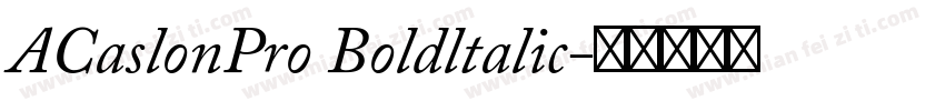 ACaslonPro Boldltalic字体转换